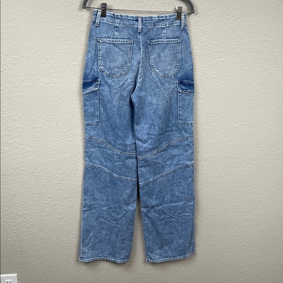 New L’Agence Brooklyn High Rise Utility Wide Leg Jeans Brewer Blue Sz 25 - Picture 5 of 14